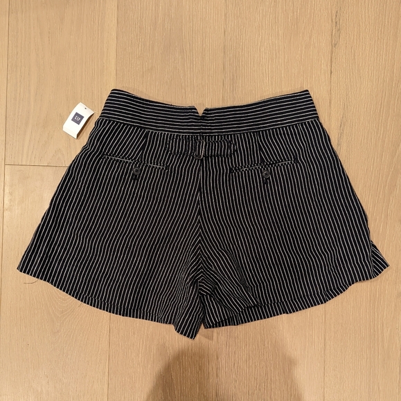 Black and White Striped Women's Shorts - Picture 6 of 8